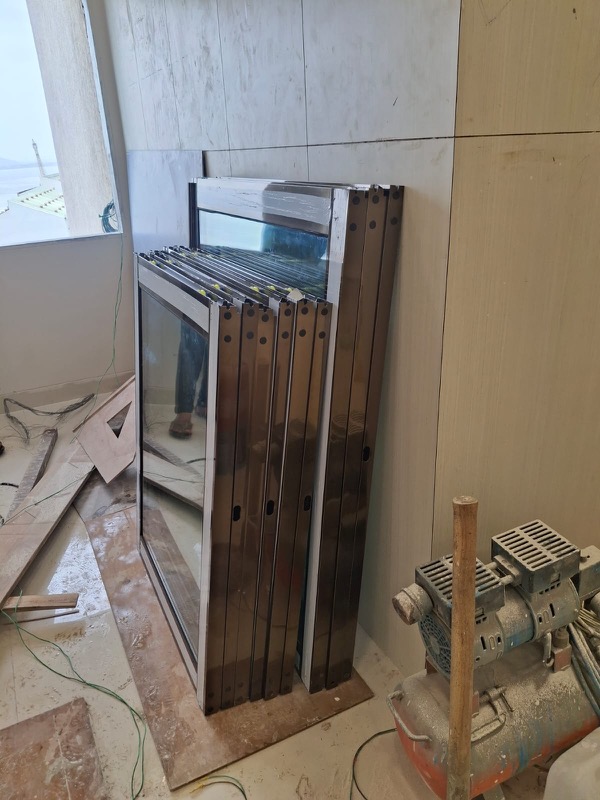 Aluminium window frames ready for installation Mumbai by Vishwa Windows