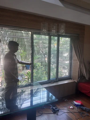 Kitchen aluminium sliding door Mumbai by Vishwa Windows