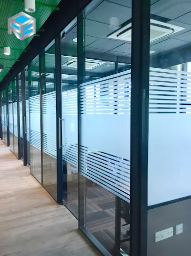 Office aluminium partition Mumbai by Vishwa Windows