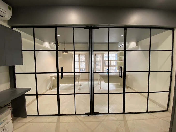 Office aluminium partition Mumbai by Vishwa Windows