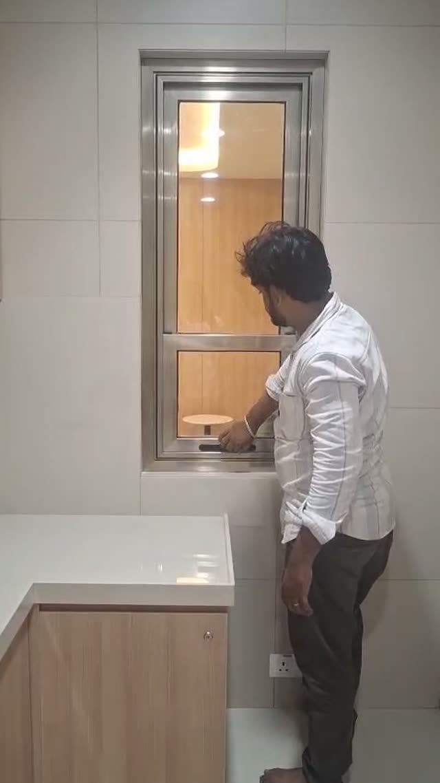 Video: Aluminium kitchen window installation Mumbai by Vishwa Windows
